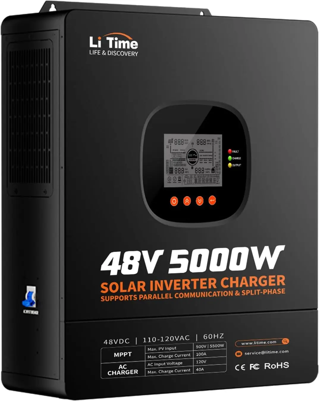 Parallel Solar Inverter 48V 5000W Mppt - Onduleur LiTime 5000W à onde sinusoïdale