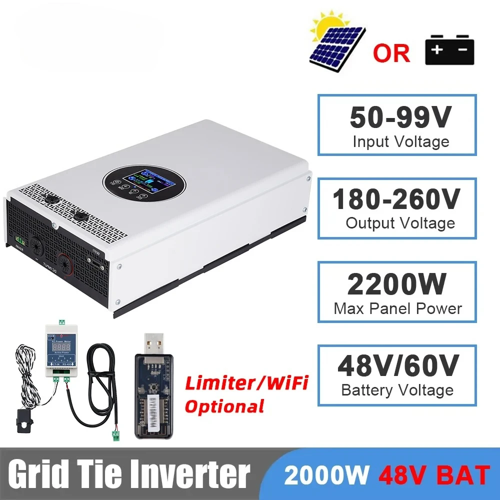 Grid Tie Inverter Limiter 2000W - Onduleur raccordé au réseau 2000W 1500W,