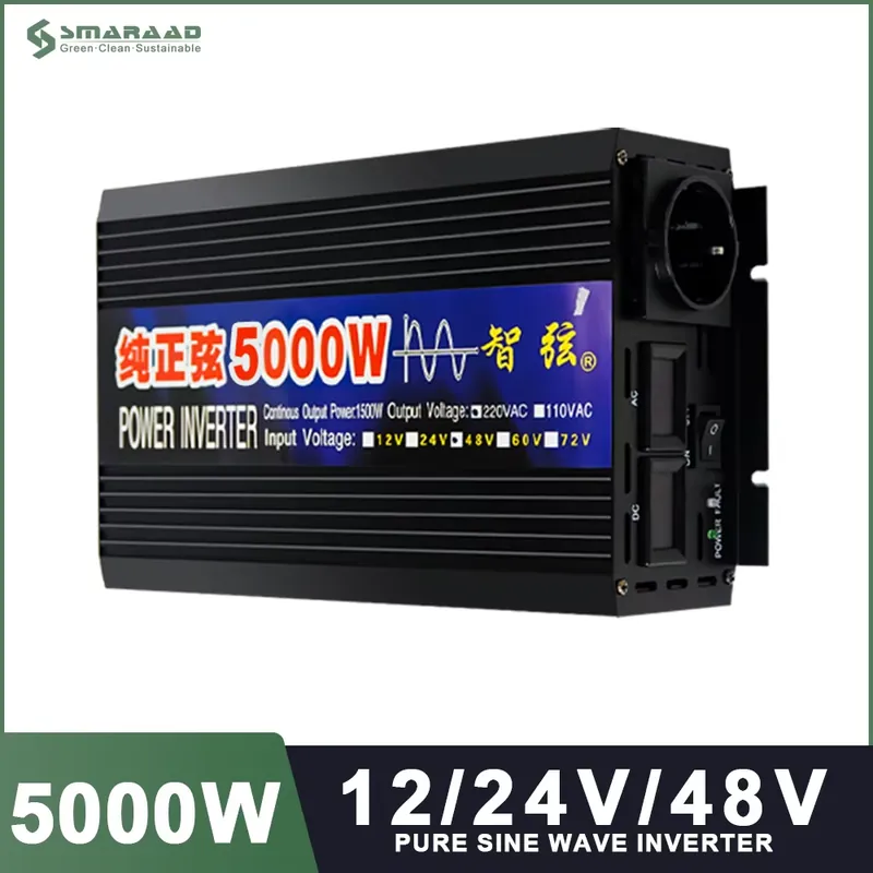 SMARAAD 5000W 12V 24V 48V DC v - Pure Sine Wave Inverter 5000W 48V 220V avis et prix