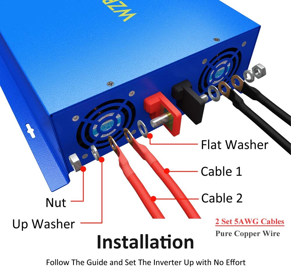 Onduleur de puissance à onde s - Inverter Pure Sine Wave 60Hz 120V 3000W avis et prix